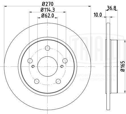 Disque de frein TRIALLI DF 190108