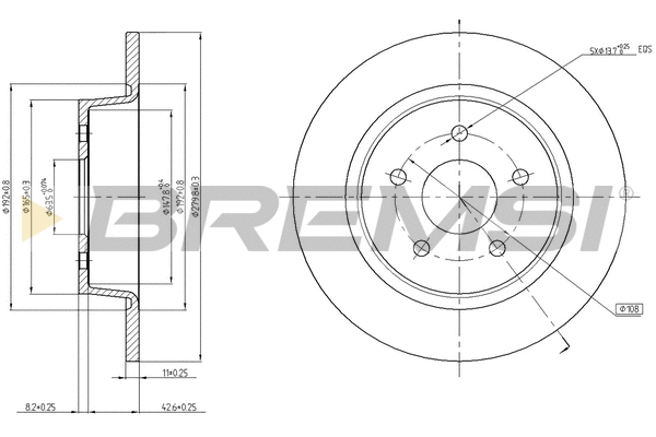 Disque de frein BREMSI CD8058S