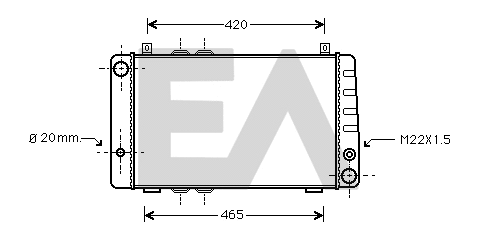 Radiateur, refroidissement du moteur EACLIMA 31R61002