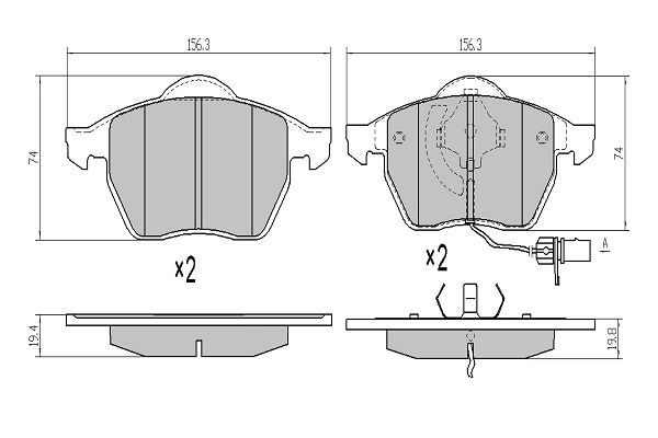 Kit de plaquettes de frein, frein à disque FREMAX FBP-0874