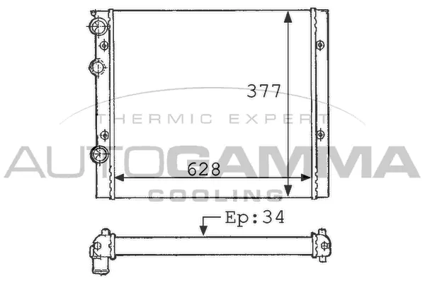 Radiateur, refroidissement du moteur AUTOGAMMA 101061