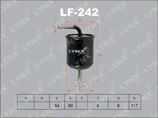 Filtre à carburant LYNXAUTO LF-242