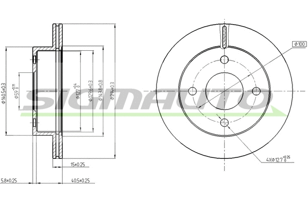 Disque de frein SIGMAUTO DBA770V