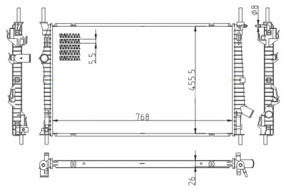 Radiateur, refroidissement du moteur HART 643 015