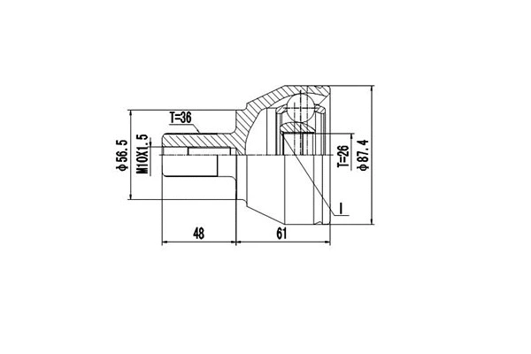 Jeu de joints, arbre de transmission DYNAMATRIX DCV899155
