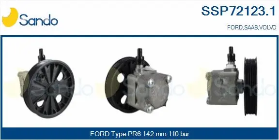 Pompe hydraulique, direction SANDO SSP72123.1