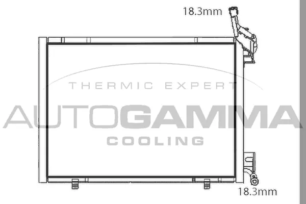 Condenseur, climatisation AUTOGAMMA 107694