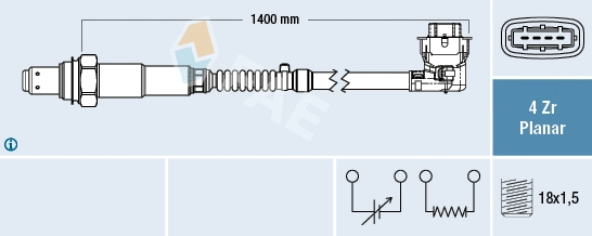 Sonde lambda FAE 77607