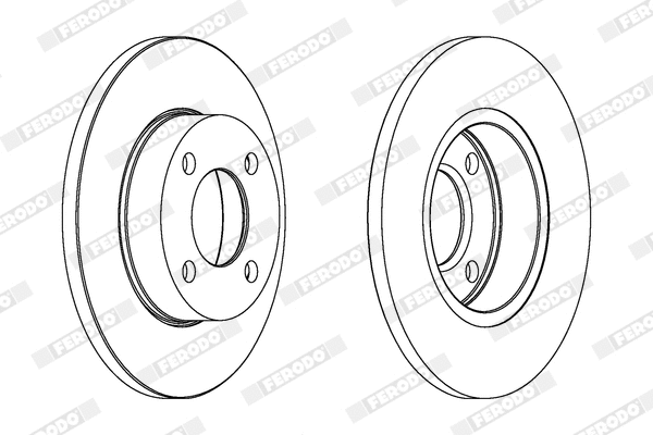 Disque de frein FERODO DDF048X
