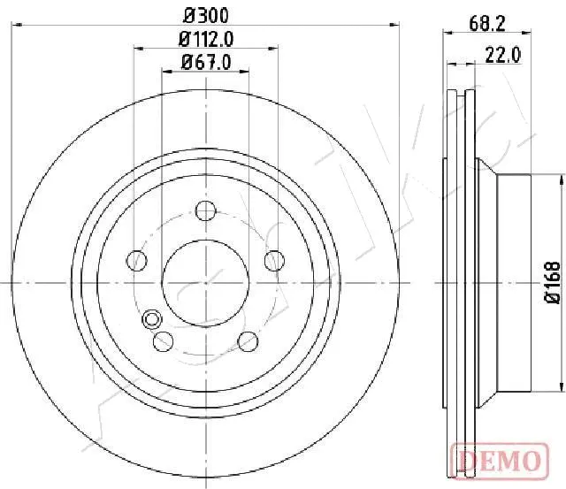 Disque de frein ASHIKA 61-00-0514C