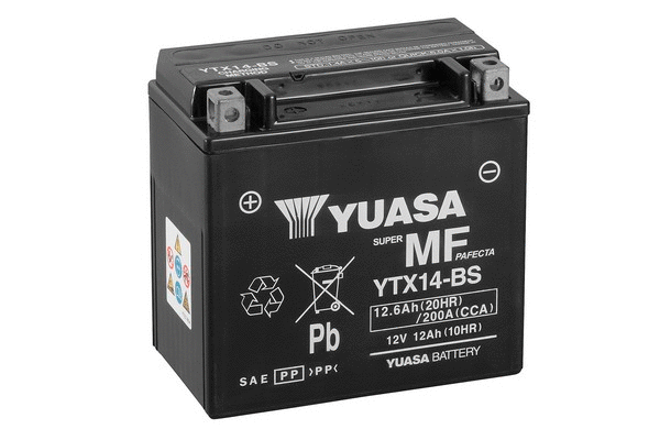 Batterie de démarrage YUASA YTX14-BS(CP)