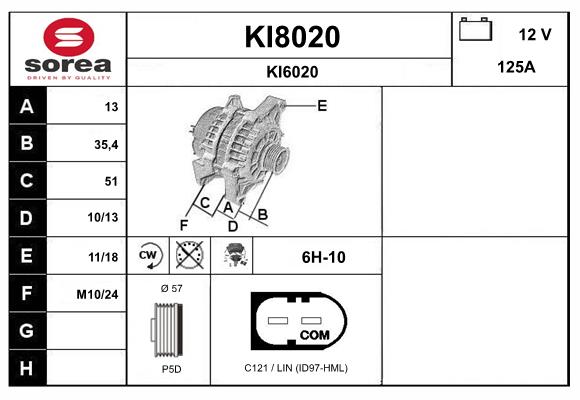 Alternateur SNRA KI8020