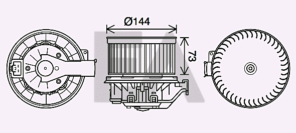 Moteur électrique, pulseur d'air habitacle EACLIMA 42A22018