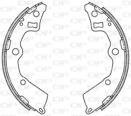 Jeu de mâchoires de frein OPEN PARTS BSA2125.00