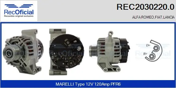 Alternateur RECOFICIAL REC2030220.0