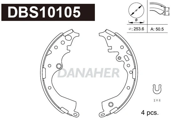 Jeu de mâchoires de frein DANAHER DBS10105