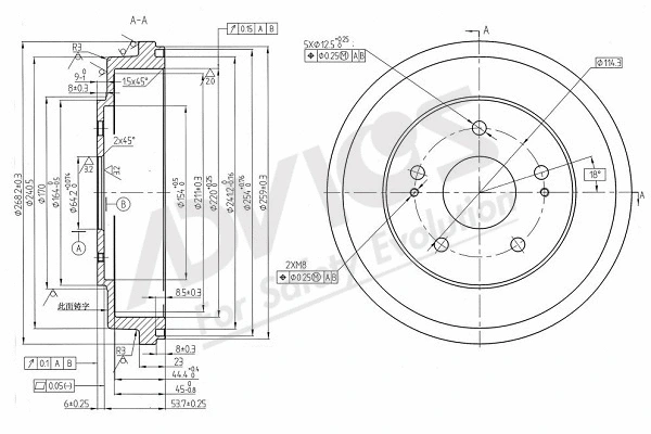 Tambour de frein ADVICS-SEA C7R577