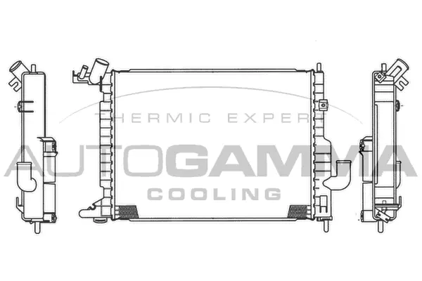 Radiateur, refroidissement du moteur AUTOGAMMA 103600