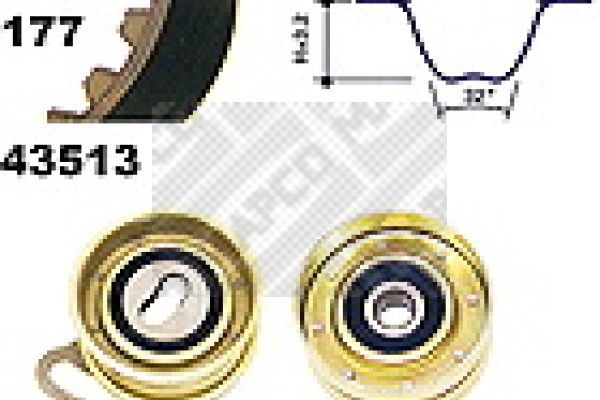 Kit de courroie crantée MAPCO 23513