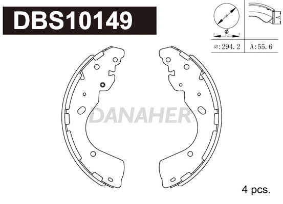 Jeu de mâchoires de frein DANAHER DBS10149