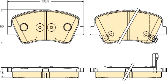 Kit de plaquettes de frein, frein à disque GIRLING 6135526