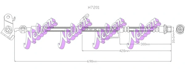 Flexible de frein KAWE H7201