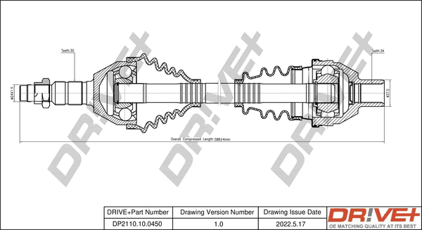 Arbre de transmission Dr!ve+ DP2110.10.0450