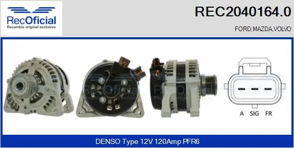 Alternateur RECOFICIAL REC2040164.0