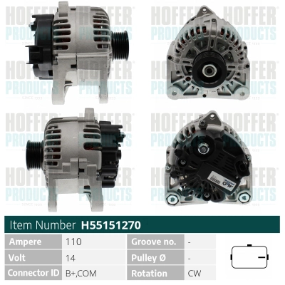 Alternateur HOFFER H55151270
