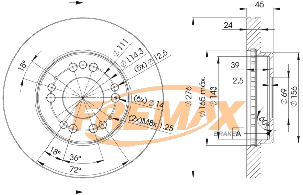 Disque de frein FREMAX BD-1002
