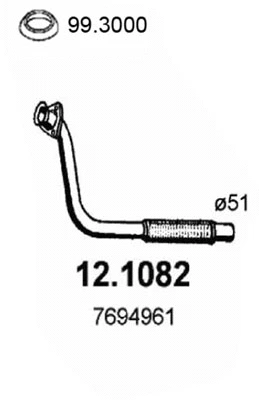 Tuyau d'échappement ASSO 12.1082
