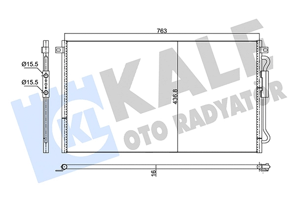 Condenseur, climatisation KALE OTO RADYATÖR 352635