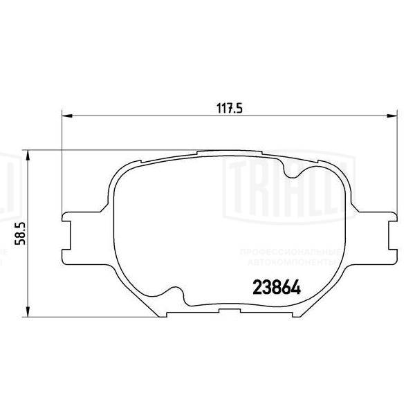 Kit de plaquettes de frein, frein à disque TRIALLI PF 4338