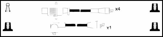 Kit de câbles d'allumage LEMARK HOES157