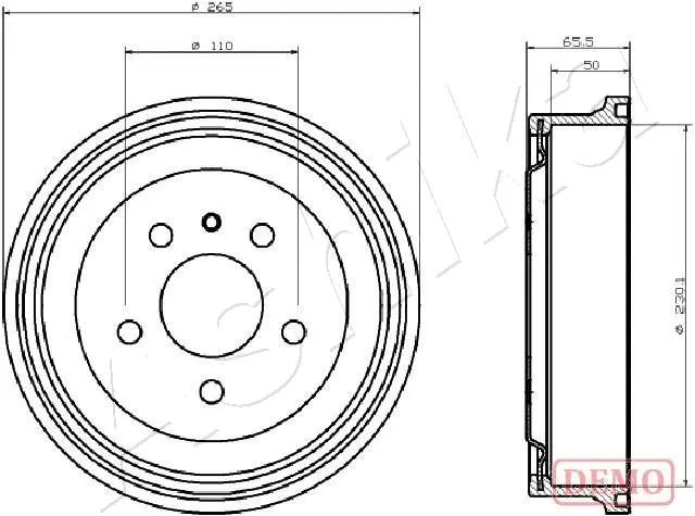 Tambour de frein ASHIKA 56-00-0413C