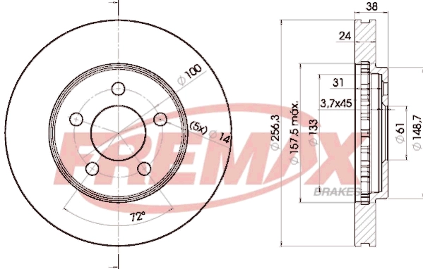 Disque de frein FREMAX BD-5348