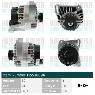 Alternateur HOFFER H5530894