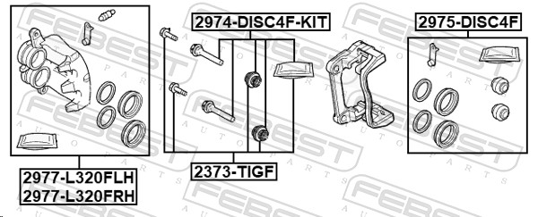 Étrier de frein FEBEST 2977-L320FRH