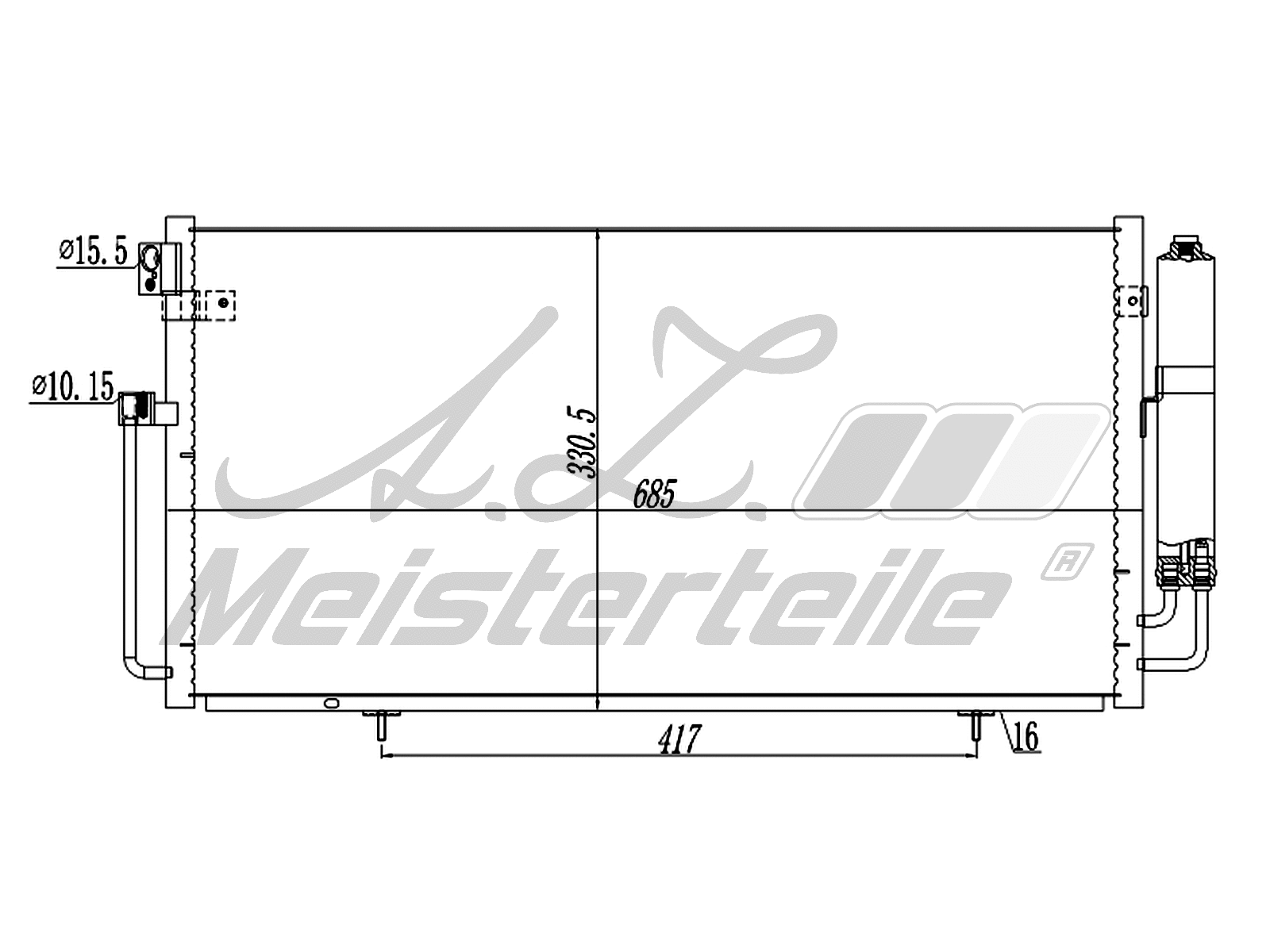 Condenseur, climatisation A.Z. Meisterteile AZMT-45-030-1593