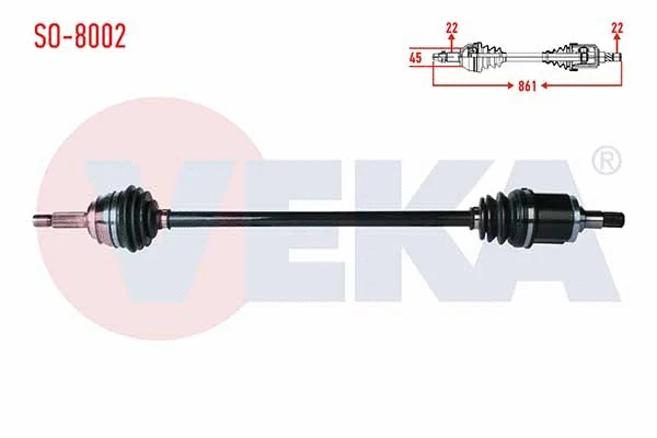 Arbre de transmission VEKA SO-8002
