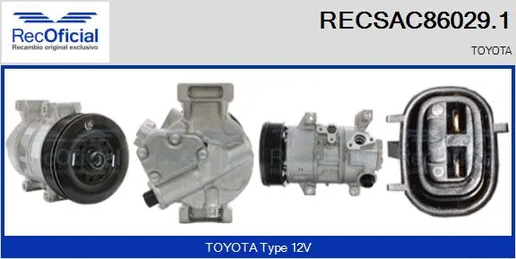 Compresseur, climatisation RECOFICIAL RECSAC86029.1