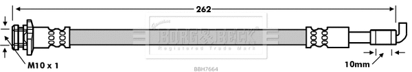 Flexible de frein BORG & BECK BBH7664