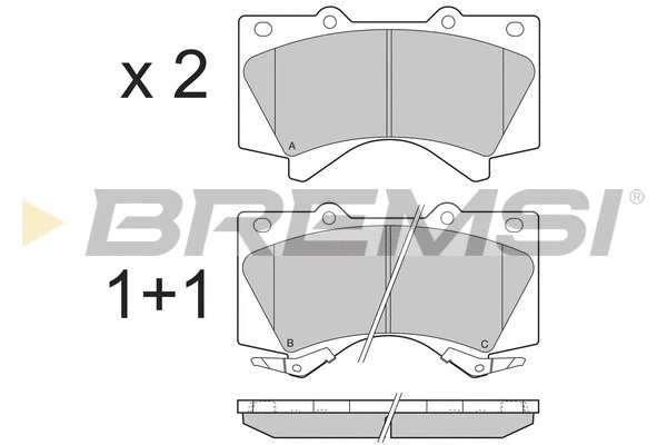 Kit de plaquettes de frein, frein à disque BREMSI BP3381