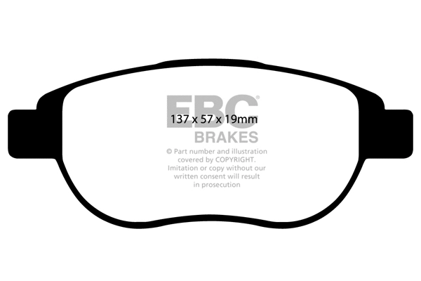 Kit de plaquettes de frein, frein à disque EBC Brakes DP21375