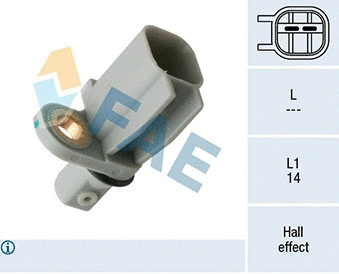 Capteur, vitesse de roue FAE 78450