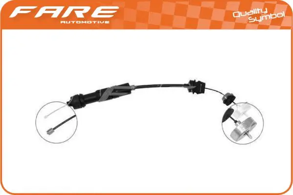 Tirette à câble, commande d'embrayage FARE-CO 24261