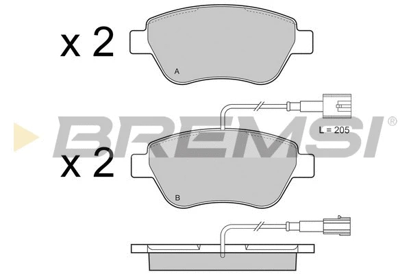 Kit de plaquettes de frein, frein à disque BREMSI BP3425