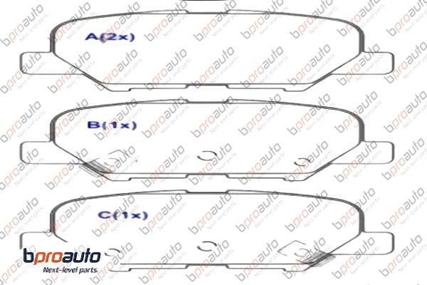Kit de plaquettes de frein, frein à disque BPROAUTO 1BP31024AA