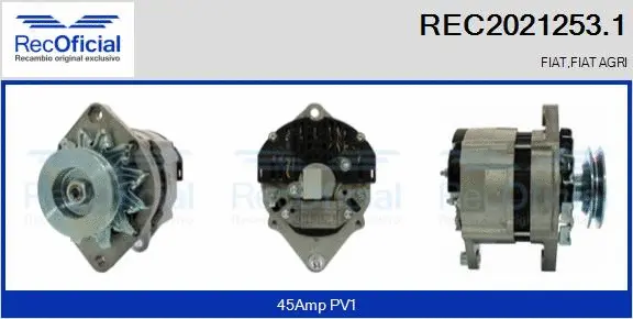 Alternateur RECOFICIAL REC2021253.1