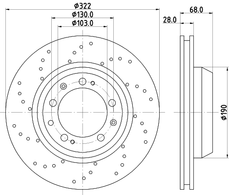 Disque de frein PAGID 54502